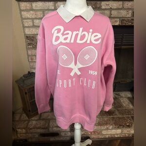 Barbie Pink Sport Club Collard Crew Neck